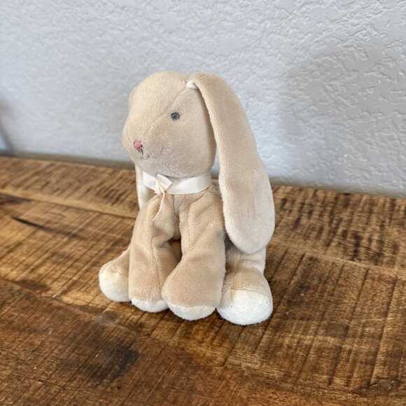 Carrots Bunnies by the Bay Plush Bunny 6 Inch LITTLE LOPS Tan Easter Rabbit - Picture 2 of 7